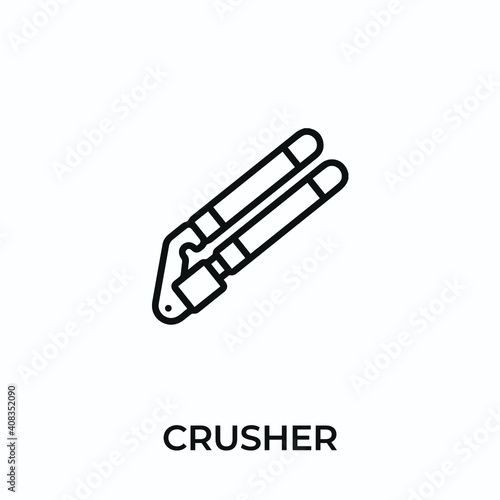 crusher icon vector. crusher sign symbol for modern design. Vector illustration