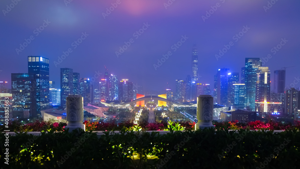 Obraz premium 深セン市福田区 夜景