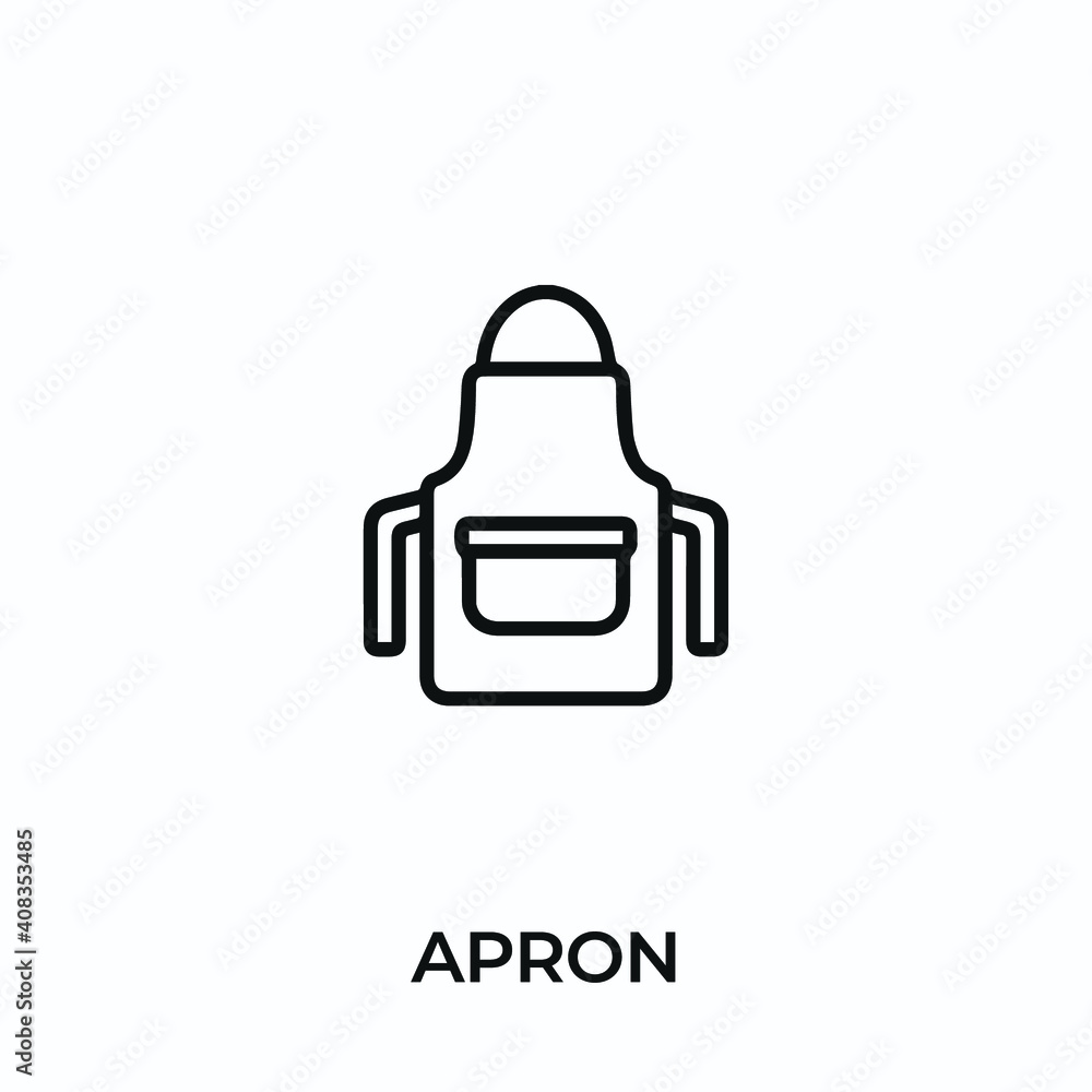 apron icon vector. apron sign symbol for modern design. Vector illustration apron icon vector. apron sign symbol for modern design. Vector illustration
