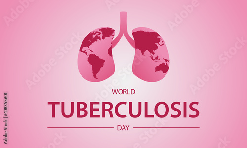 
vector illustration of world tuberculosis day, in pink color