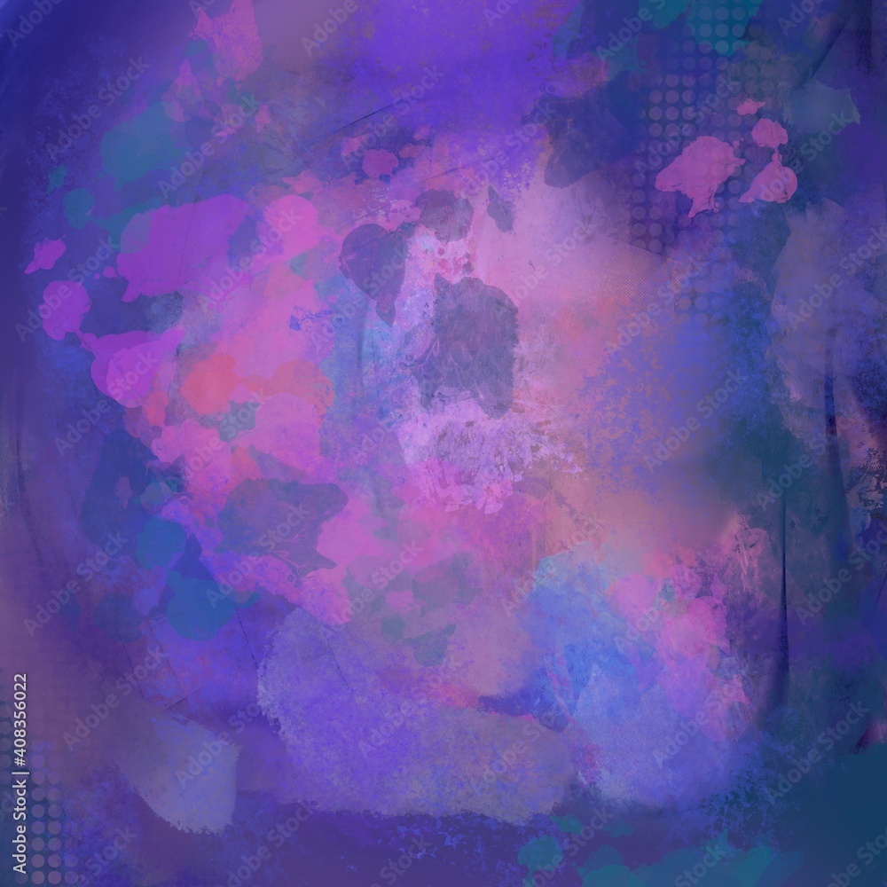 Bright blue purple background, abstract illustration.