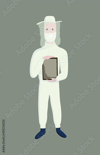 beekeeper vector illustration isolated in brown background 