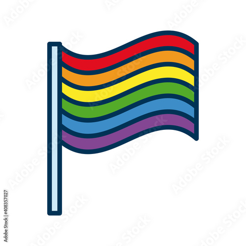 lgtbi flag flat style icon