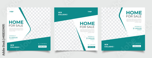 Real estate instagram social media post web banner