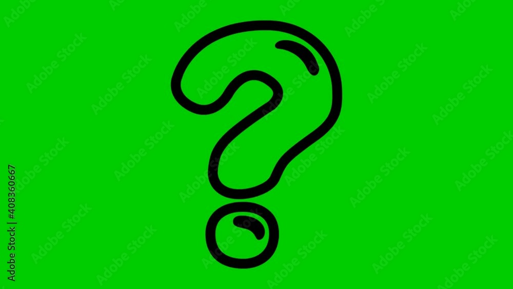 Animated line symbol of question mark. Looped video. Vector illustration isolated on a green background. Animated line symbol of question mark. Looped video. Vector illustration isolated on a green background.