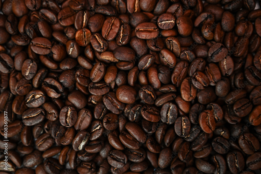 Close up of Coffee beans background. Food and drinks concept. Pattern Close up of Coffee beans background. Food and drinks concept. Pattern