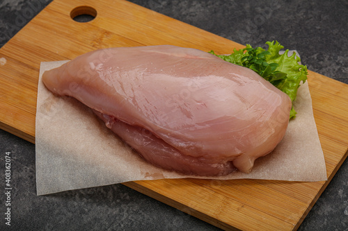 Raw chicken breast for cooking