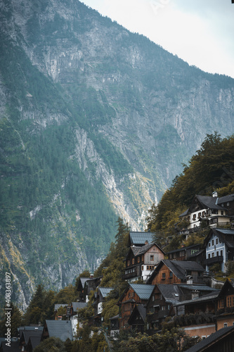 mountain village in the mountains Hallstatt