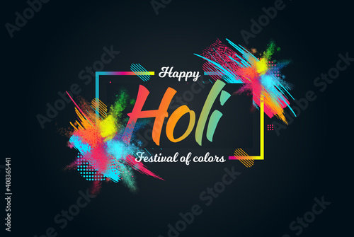 Holi Indian festival creative vector illustration. colored paint cloud. Indian festival of colors Holi happy. drawing elements to design a poster and flyer, gift cards, art.