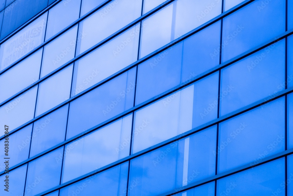 Glass blue corporate urban abstract. Structure abstract.