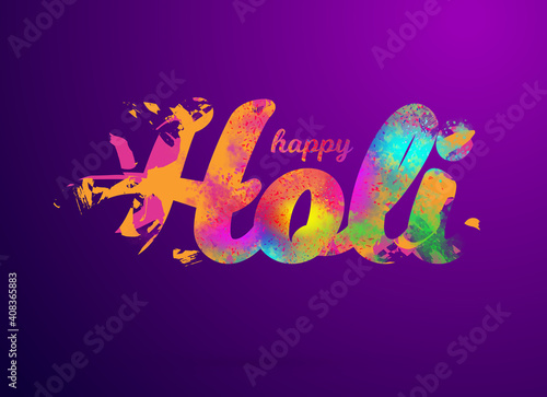 Holi Indian festival creative vector illustration. colored paint cloud. Indian festival of colors Holi happy. drawing elements to design a poster and flyer, gift cards, art.