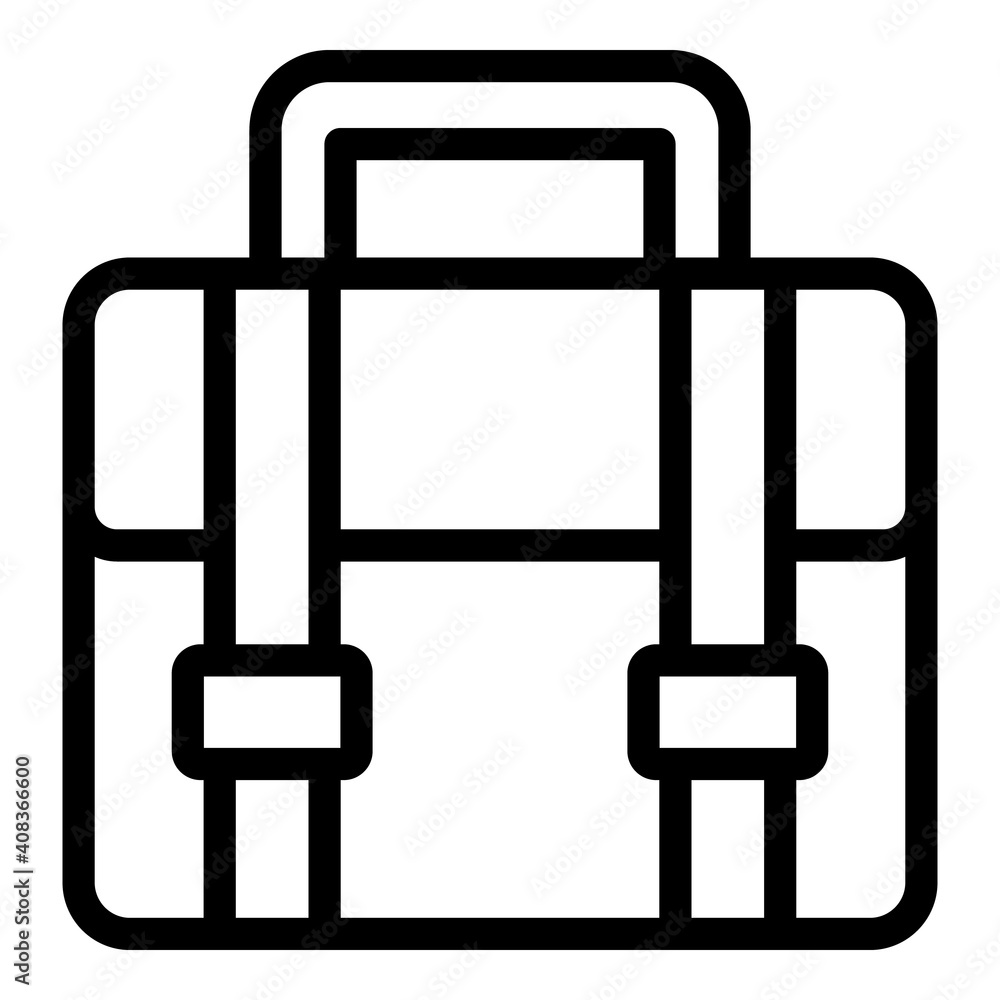 Customer travel bag icon. Outline customer travel bag vector icon for web design isolated on white background Customer travel bag icon. Outline customer travel bag vector icon for web design isolated on white background