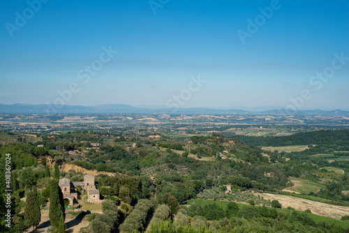 Tuscany, Italy - June 18, 2017: View of Tuscany land © Panos