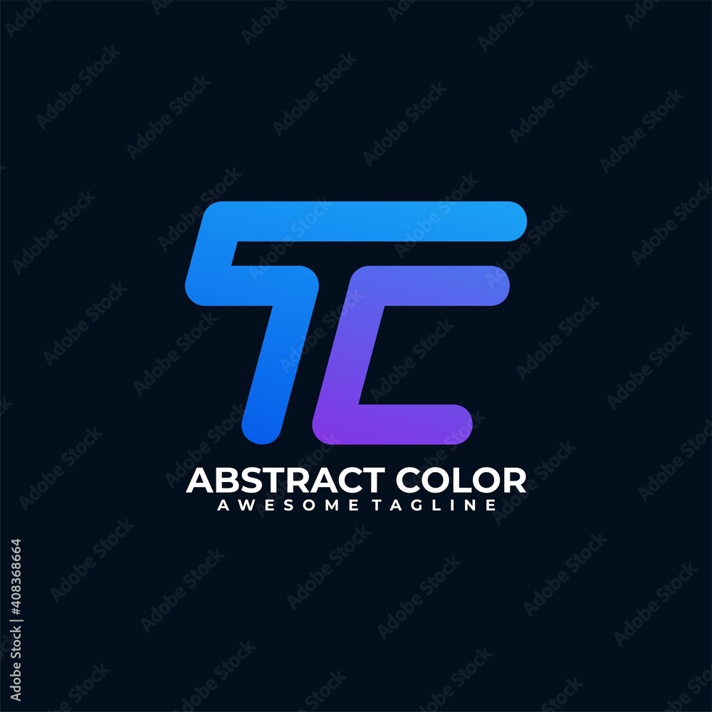 Obraz premium Letter abstract colorful logo