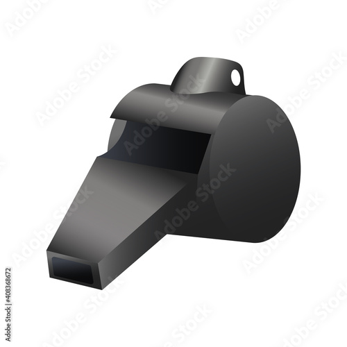 referee whistle equipment isolated icon
