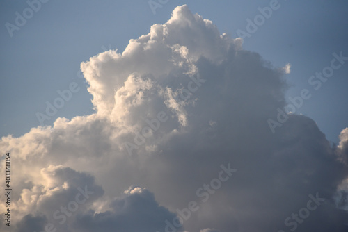 White clouds on blue sky in Israel