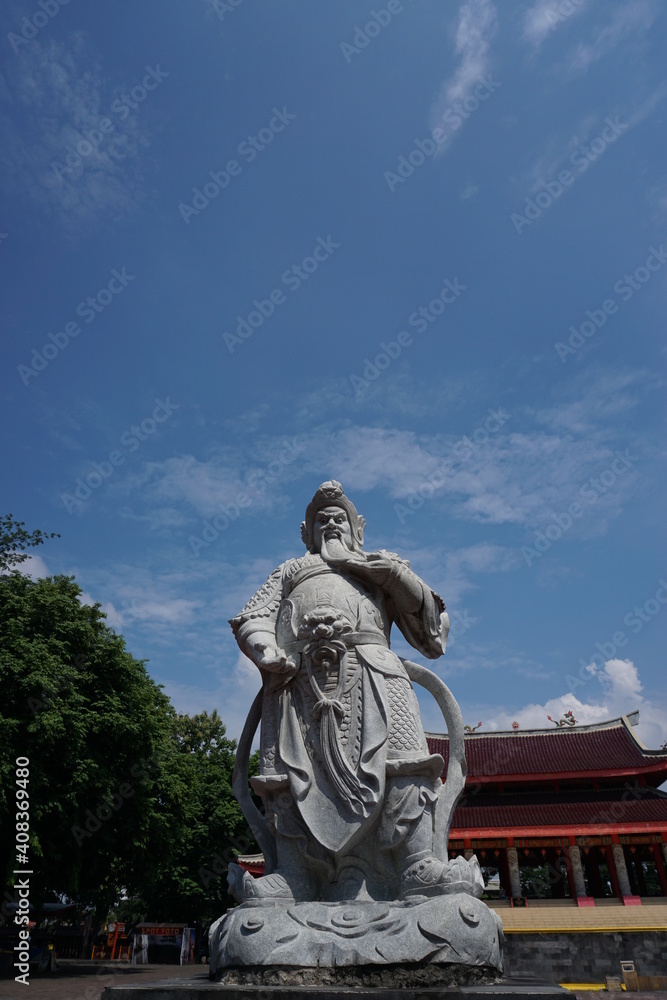 Semarang, 09 November 2020; Sam Poo Kong Temple in Semarang, is one of the famous tourist attractions besides being a place of worship for followers of the Confucian religion in the city of Semarang, 