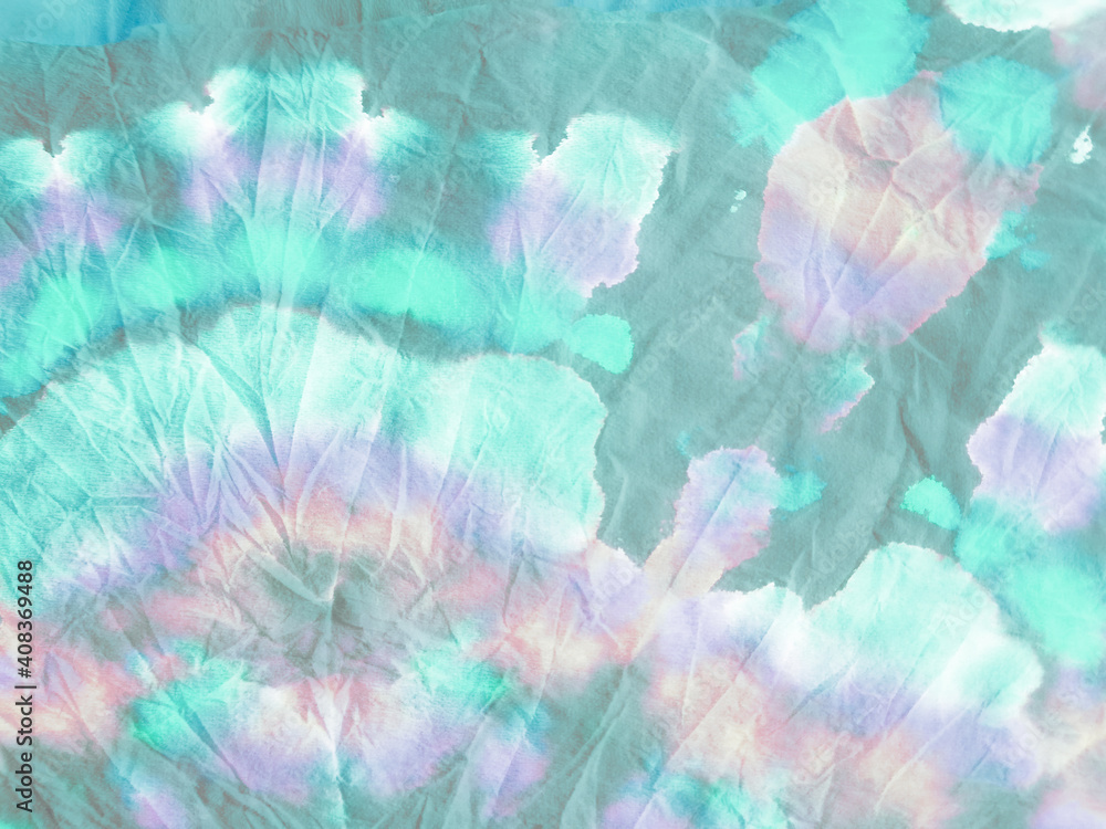Watercolor Pattern. Creative Turquoise Abstract.