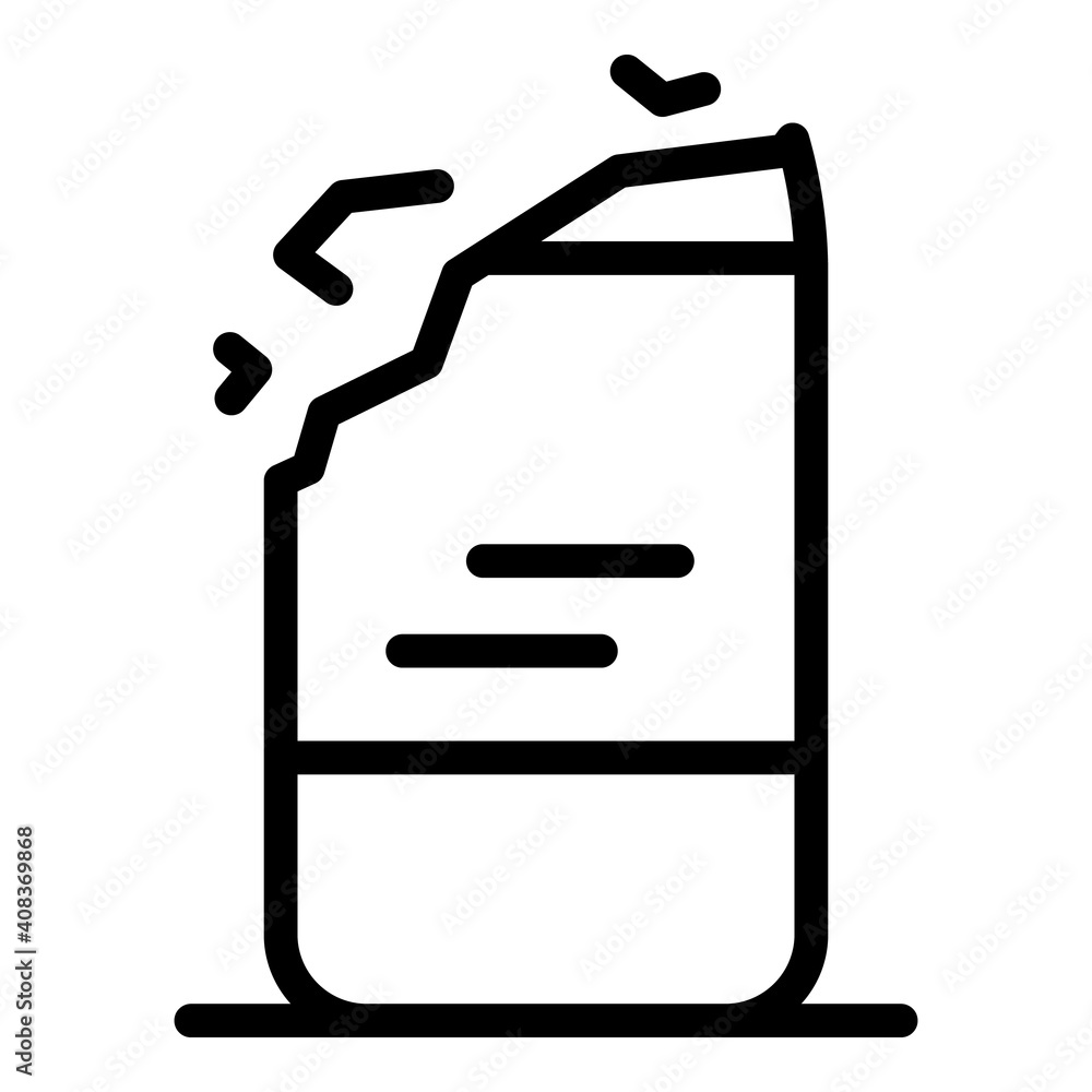 Home garbage icon. Outline home garbage vector icon for web design isolated on white background Home garbage icon. Outline home garbage vector icon for web design isolated on white background