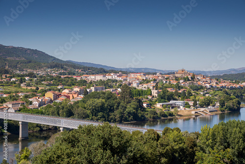 Views of the International Bridge of Tui from the Fortress of Valenca do Minho, Portugal