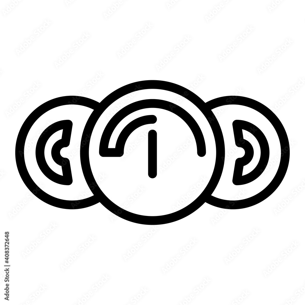 Gear car dashboard icon. Outline gear car dashboard vector icon for web design isolated on white background Gear car dashboard icon. Outline gear car dashboard vector icon for web design isolated on white background