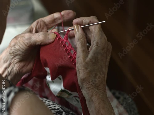 Grandma knitting