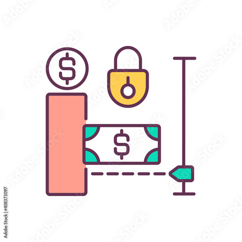 Operations optimization RGB color icon. Design for manufacturability. Eliminating outside services. Company improvement. Budget oprimize. Cost reduction strategy. Isolated vector illustration