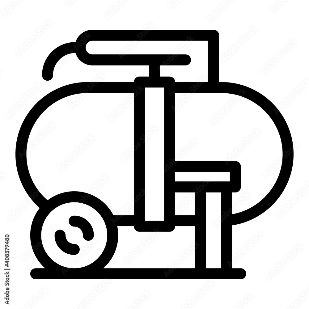 Gas compressor icon. Outline gas compressor vector icon for web design isolated on white background Gas compressor icon. Outline gas compressor vector icon for web design isolated on white background