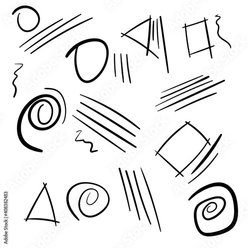 Abstract pattern. Hand-drawn shapes.