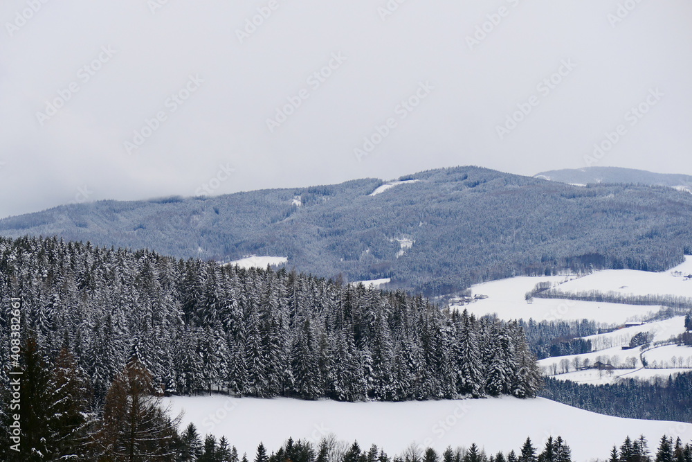 winterliche Landschaft, bucklige Welt