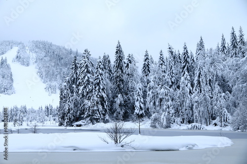 Obraz na płótnie Lac de Lispach dans les Vosges w salonie