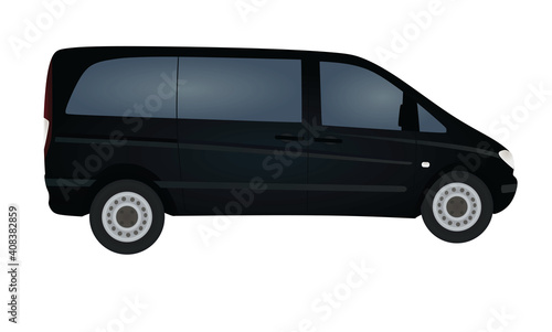 Van. side view. vector illustration