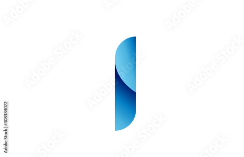 I creative blue gradient alphabet letter logo for branding and business. Design for lettering and corporate identity. Professional template icon