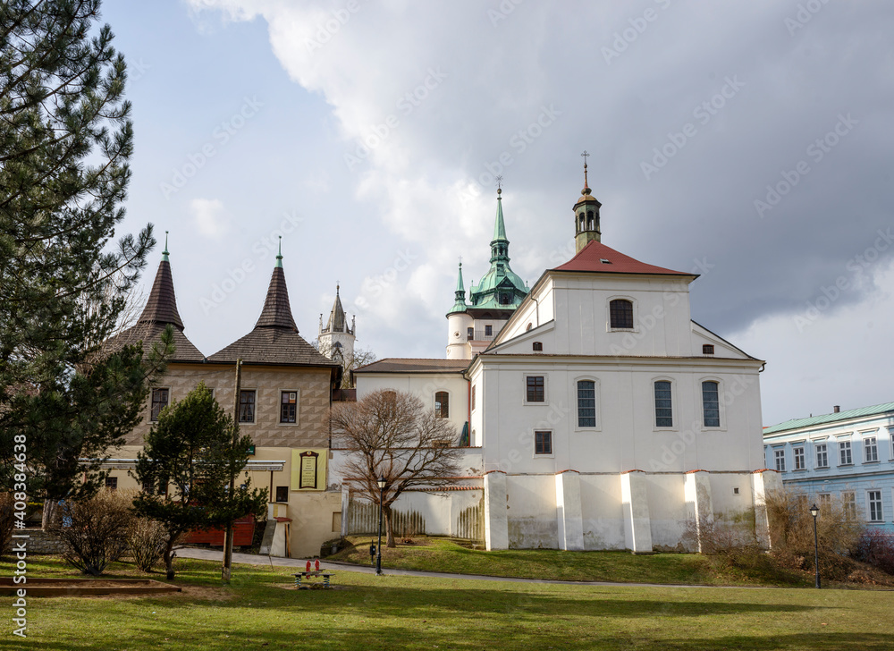 View towards St. John the Baptist Church in Teplice, Czech. View towards St. John the Baptist Church in Teplice, Czech.