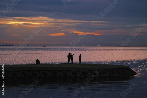 family at the beach