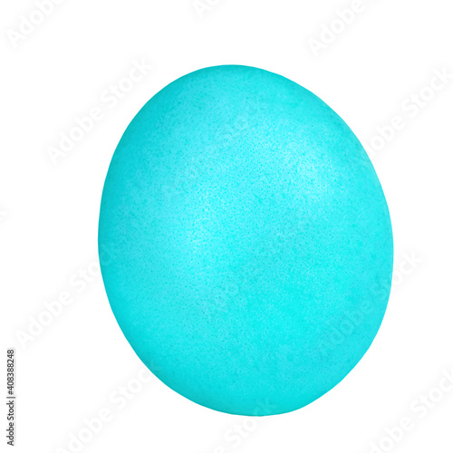 Blue egg isolated on white background