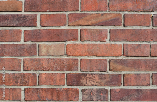 Background from a wall of red brick wall