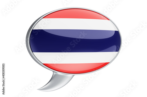 Free Download Speech balloon with Thai flag, 3D rendering - GFXLoad