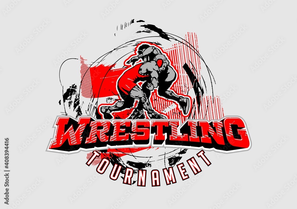 WRESTLING CHAMPIONS LOGO SPORT