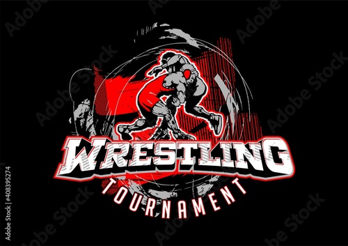 WRESTLING CHAMPIONS LOGO SPORT