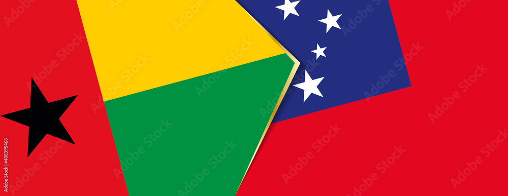 Guinea-Bissau and Samoa flags, two vector flags. Guinea-Bissau and Samoa flags, two vector flags.