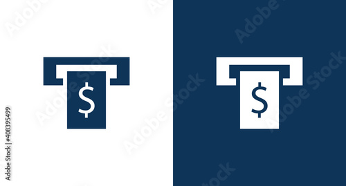 Cash machine icon for web and mobile