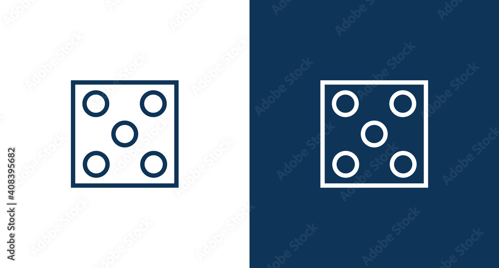 Domino outline icon illustration isolated vector sign symbol Domino outline icon illustration isolated vector sign symbol