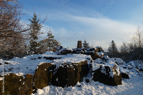 beautiful winter day in the teutoburg forest  photo