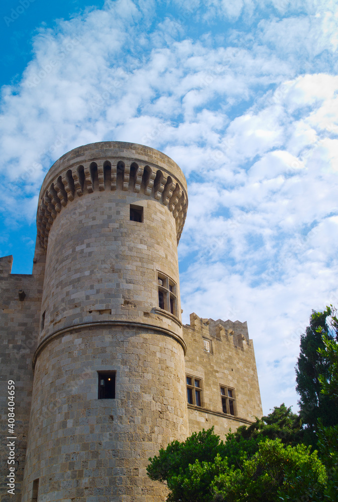 Greece, Rhodes, Medieval fortified wall