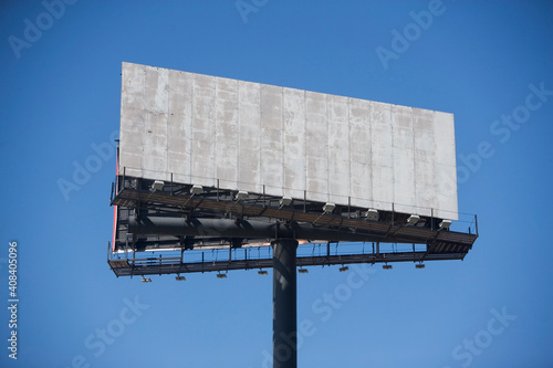Empty billboard against clear sky