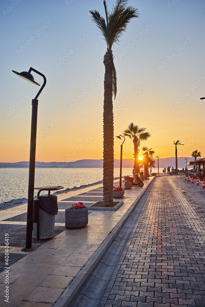 Night View of the marina in Cesme