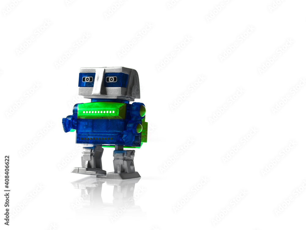 Toy robot on white background Toy robot on white background