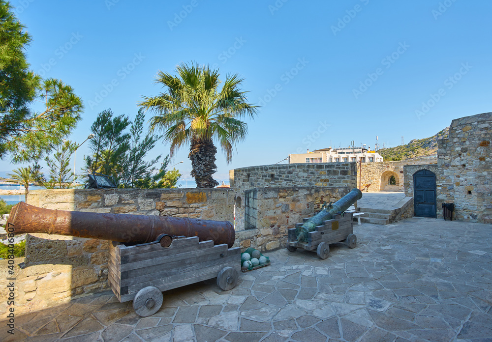 Cesme castle in the Mediterranean port of Cesme