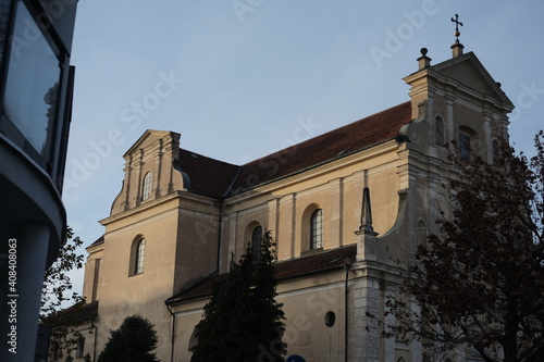 church of the holy cross. old architecture in Poland